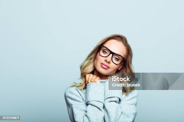 Winter Portrait Of Beautiful Woman Close Up Of Face Stock Photo Stock Photo - Download Image Now