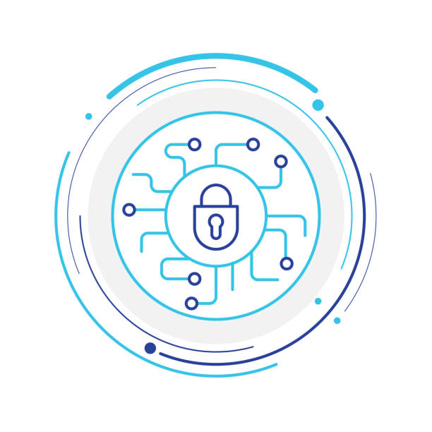 Digital secure icon India, 2019, Abstract, Accessibility, Antivirus Software encryption stock illustrations