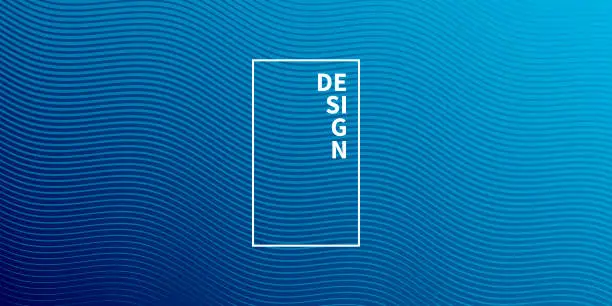 Vector illustration of Trendy geometric design - Blue abstract background