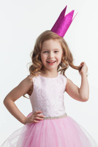istock Happy small princess girl 1173769376