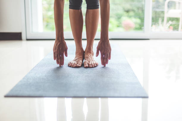 istock Yoga exercises at home 1173771130