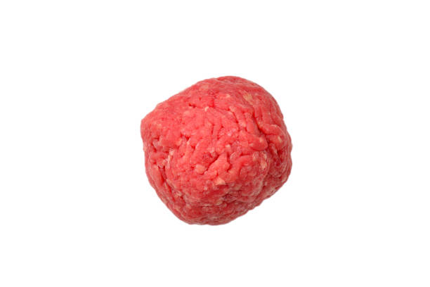 istock Raw meat balls isolated on white background. 1173771982