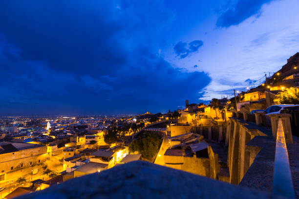 Lorca night views Lorca city sleeps at night lorca stock pictures, royalty-free photos & images