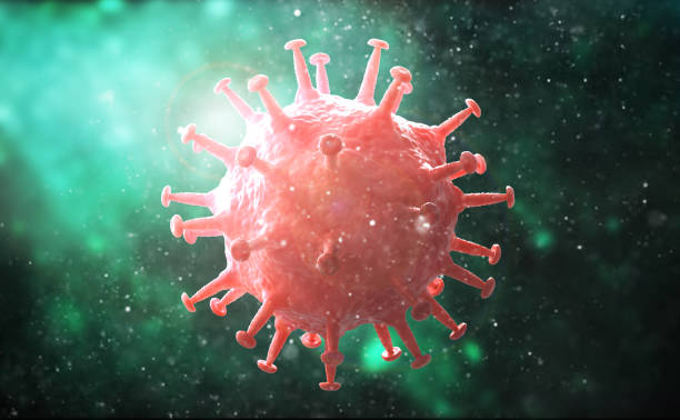 infection virale causant des maladies chroniques. virus de l'hépatite, virus de l'influenza h1n1, grippe, organisme infectant cellulaire, aides. illustration 3d - causing photos et images de collection