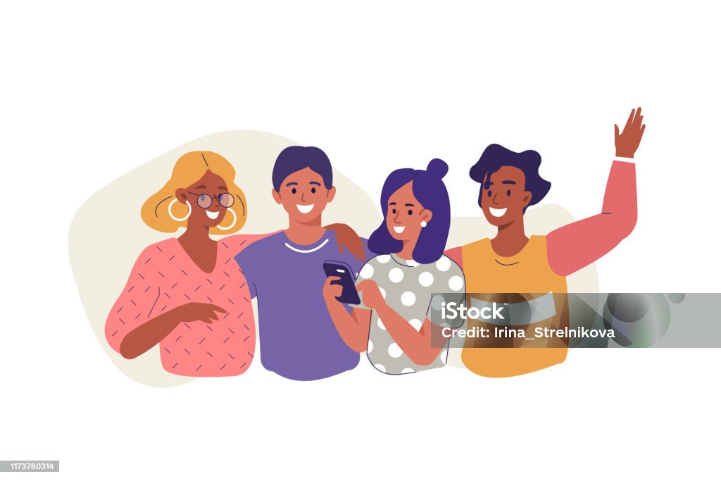 Friends Stock Illustration - Download Image Now - Friendship, People, Group  Of People - iStock