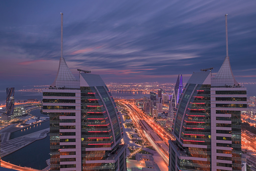 Bahrain cityscape at night