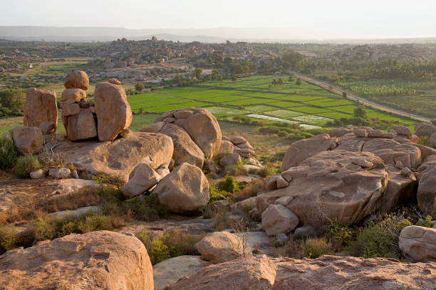 istock Landscape view from sunset point at Hampi, Karnataka 1173783364