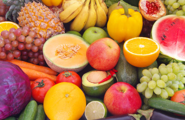 istock Many fruits and vegetables as background 1173786274