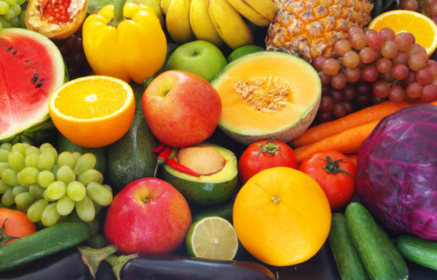 istock Many fruits and vegetables as background 1173786416