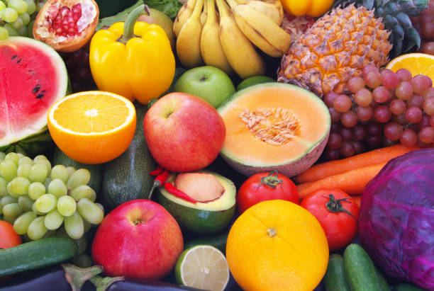 istock Many fruits and vegetables as background 1173786548