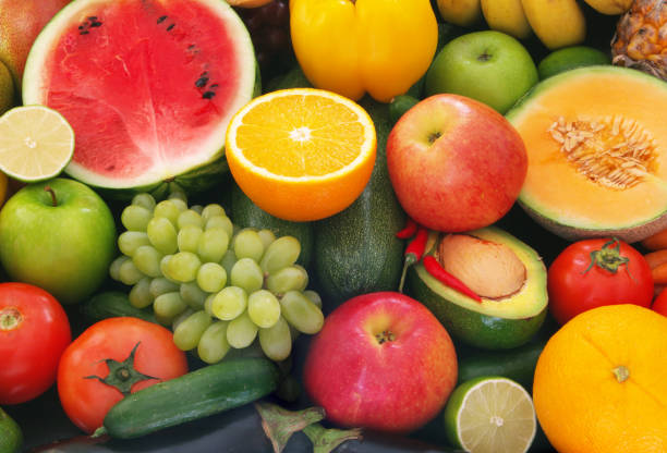 istock Many fruits and vegetables as background 1173786726