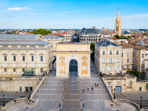 Triumphal Arch or Arc de Triomphe in Montpellier city in France