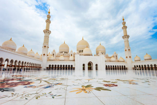 mosquée sheikh zayed, abu dhabi - sheik zayed photos et images de collection