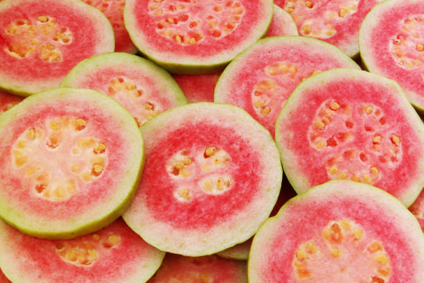 istock Pink guava background 1173794958