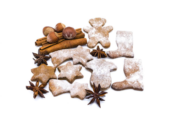 istock Christmas Cookies decorated with Hazelnuts and Spices 1173795611