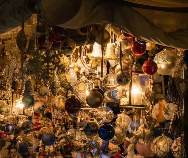 Photo of Christmas Balls on Christmas Market