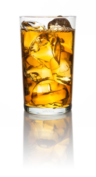 istock A glass with iced tea and icecubes on a white background 1173797955
