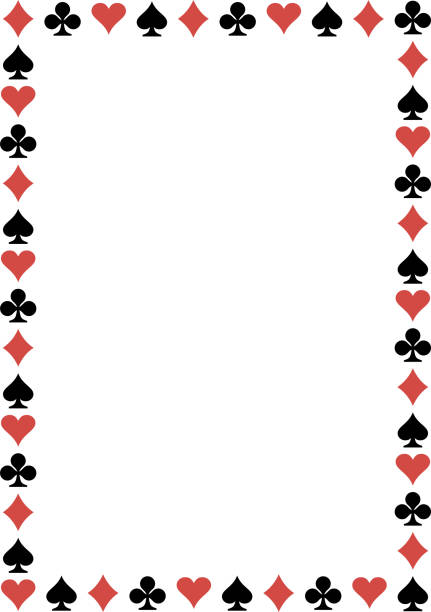 Playing Card Symbols Frame Vertical Playing Card Symbols Frame poker wallpaper background stock illustrations