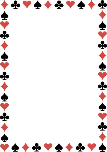 Vector illustration of Playing Card Symbols Frame