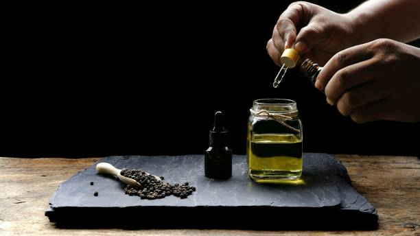 istock Herbal essential oil, black pepper essential oil 1173799822