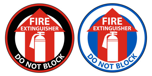 thumbnail image 2 of Fire Extinguisher Do Not Block - Black - Red - PHS Safety 2 of 12