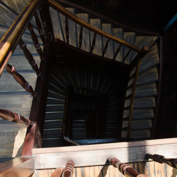 istock Ancient staircase of a multi-storey building. Directly above 1173807748