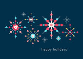 istock Geometric Graphic Snowflake Holiday Background 1173812589