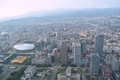 seoul cityscape seen from n-seoul tower in seoul, south korea.