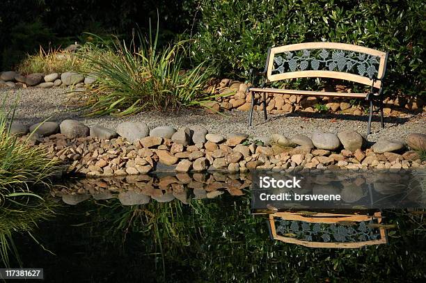 Sit By The Water Stock Photo - Download Image Now - Bench, Color Image, Grass
