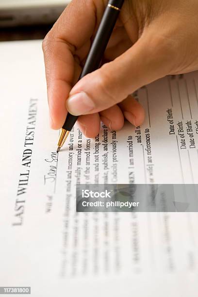 Woman Signing Will Vertical Stock Photo - Download Image Now - Will - Legal Document, Signing, Vertical