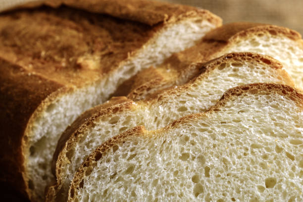 istock close-up of white bread on a canvas background Russian bread 1173818552