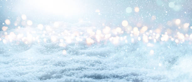 istock Winter scenery with snow and bokeh 1173820784