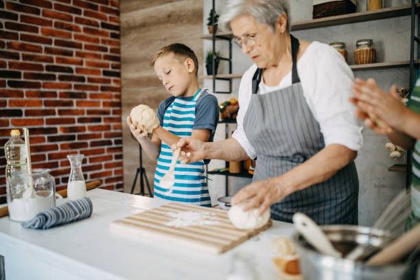 Making cookies with grandma is always a great fun