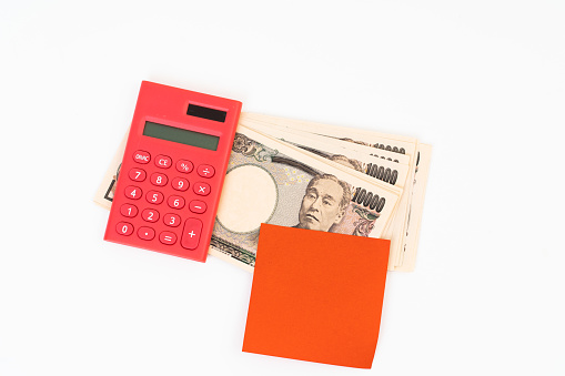 Ten Thousand Yen Banknote With Postit Paper Stock Photo Download ten-thousand-yen-banknote-with-postit-paper-stock-photo-download