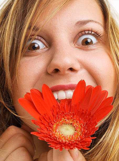 istock Girl with flower 117382932