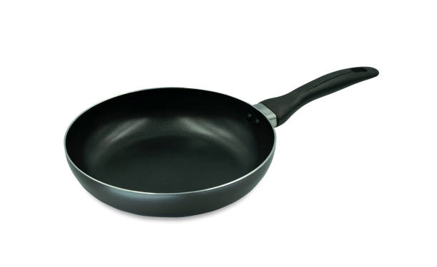 istock Black frying pan isolated on white background with clipping path. 1173830861