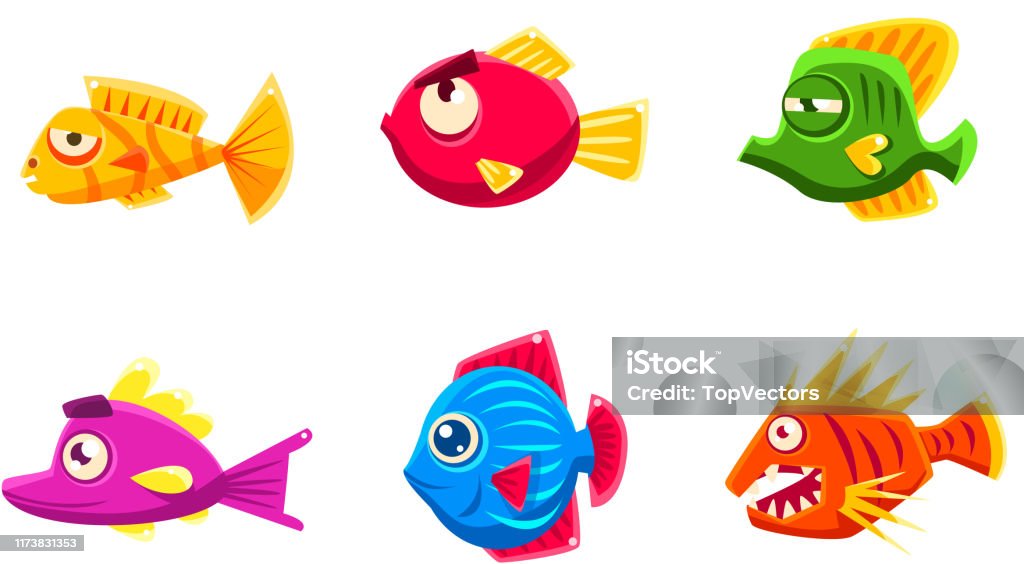 Ilustración de Coloridos Pequeños Peces Brillantes Set Divertidos Peces Grandes Dibujos Animados Personajes Vector Ilustración y más Vectores Libres de Derechos de Pez - iStock Ilustración de Coloridos Pequeños Peces Brillantes Set Divertidos Peces Grandes Dibujos Animados Personajes Vector Ilustración y más Vectores Libres de Derechos de Pez - iStock