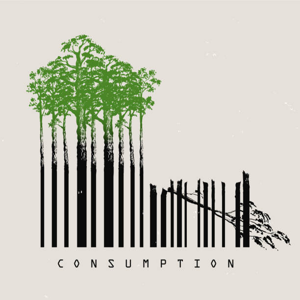 illustrations, cliparts, dessins animés et icônes de consommation de déforestation - deforestation