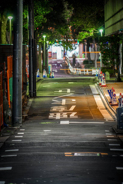Sight of the alley back Sight of the alley back. Shooting Location: Tokyo metropolitan area 警戒 stock pictures, royalty-free photos & images
