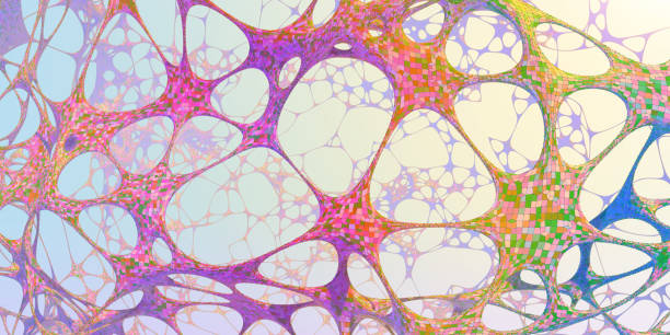 istock Abstract Multi-Coloured Organic Shapes Made From Separate Elements Connected Together 1173840394