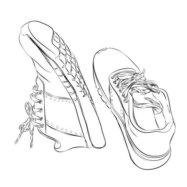 130+ Old Sneakers White Background Illustrations, Royalty-Free Vector ...