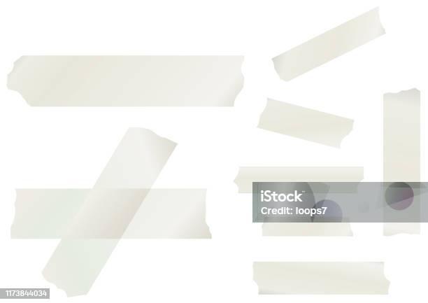 Masking Tape Collection Stock Illustration - Download Image Now - Adhesive Tape, Vector, Paper