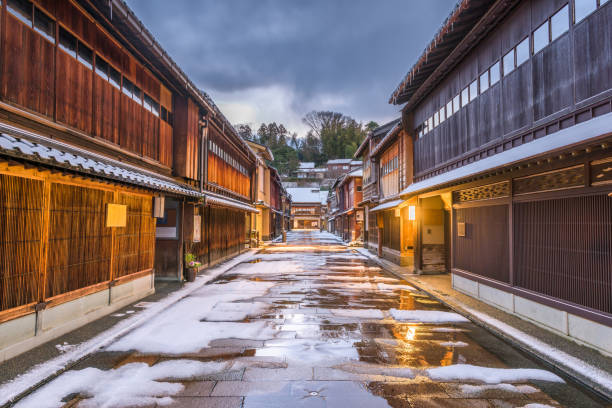 istock Kanazawa, Japan Winter Streets 1173847856