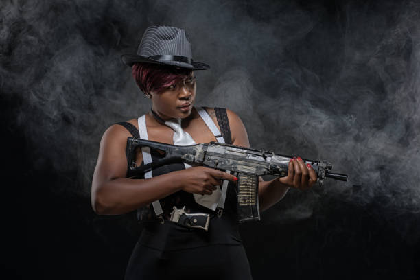 istock Sexy Female Gangster 1173848836