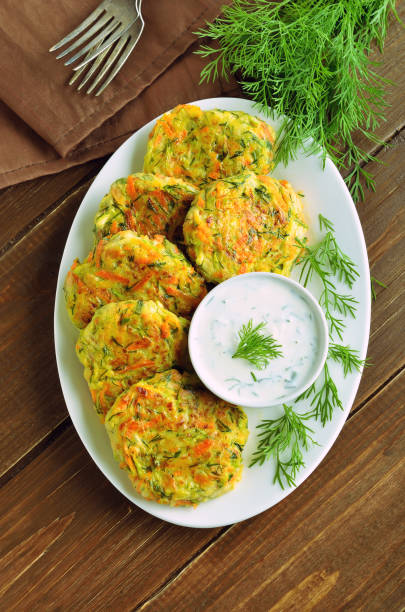 istock Diet vegetable cutlet from  zucchini, carrot, herbs 1173848885