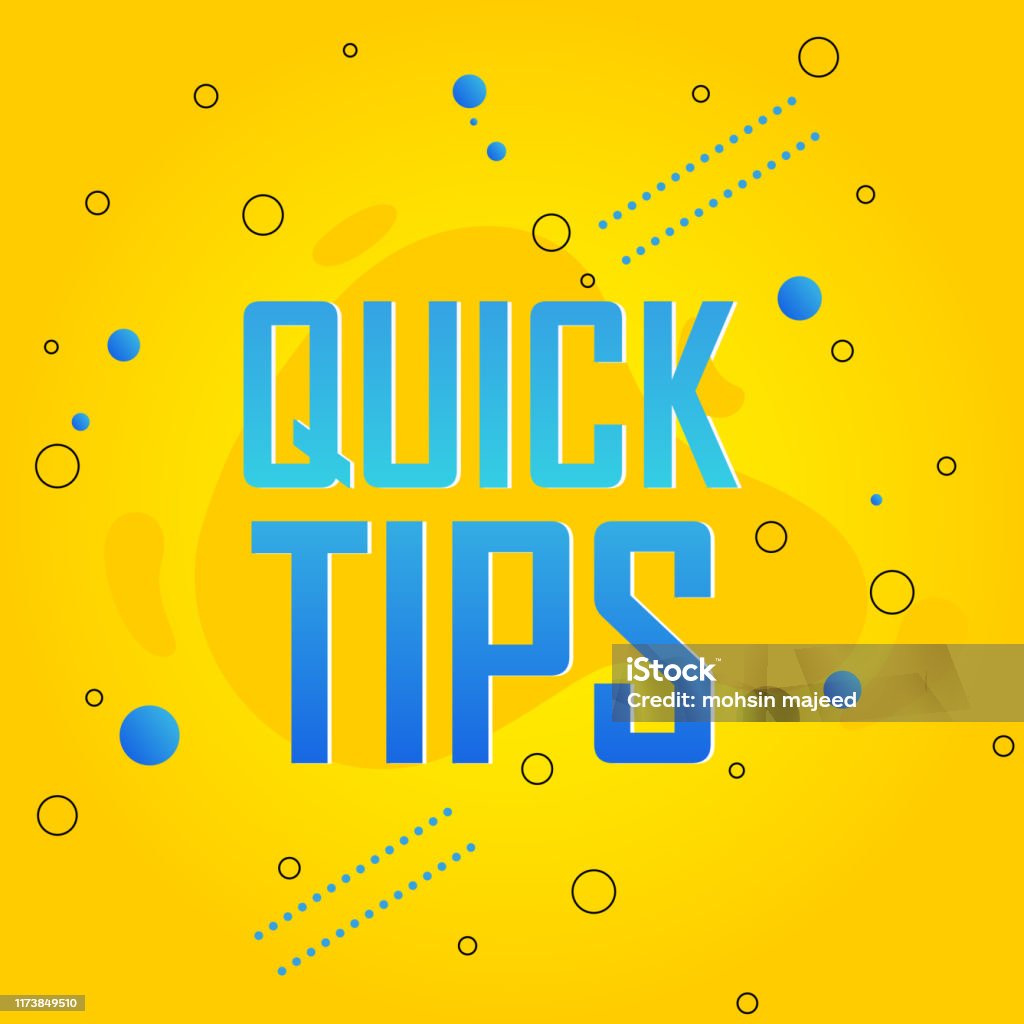 Quick Tips Helpful Tricks Design Illustration Stock Illustration ...