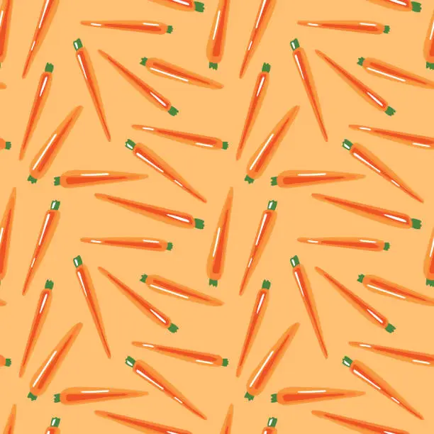 Vector illustration of Seamless carrot illustration pattern