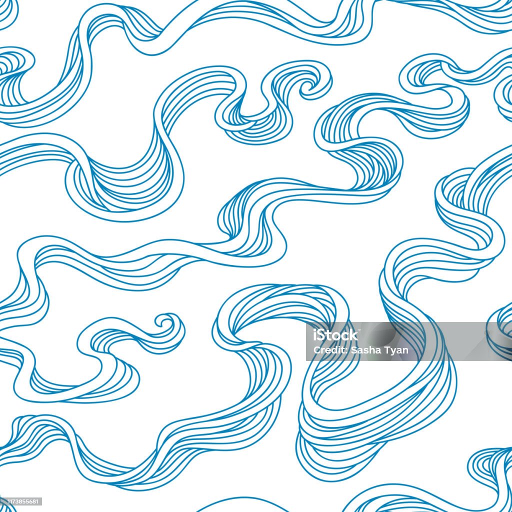 Streamless Pattern Abstract Seamless Pattern Vector Illustration With Sea Stream Stock ...