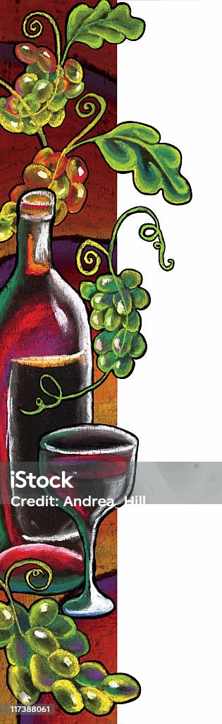 파스텔 와인 테두리 - 로열티 프리 녹색 스톡 일러스트