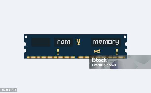 Computer Memmory Vector Computer Memory Stock Illustration - Download Image Now - Random Access ...